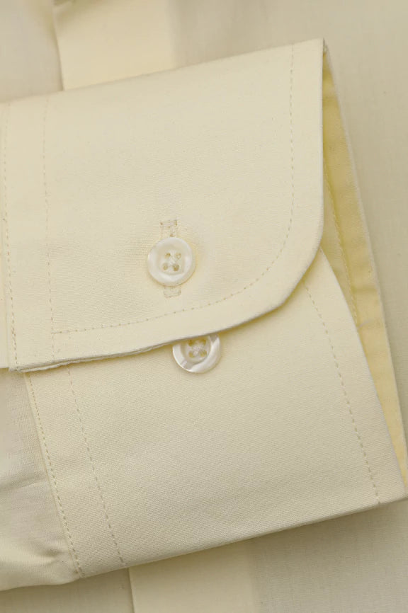 Cream Plain Formal Man Shirt - Image 3