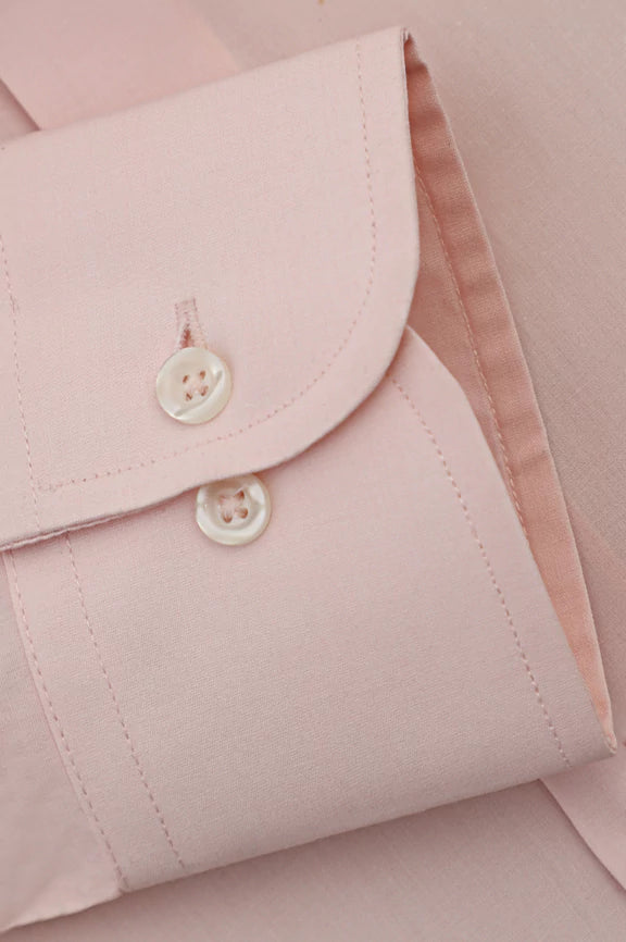 Pink Plain Formal Shirt - Image 3