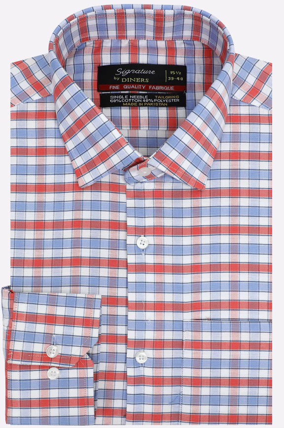 Multicolor Gingham Check Formal Shirt
