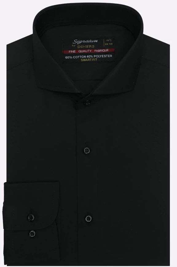 Black Plain Formal Shirt