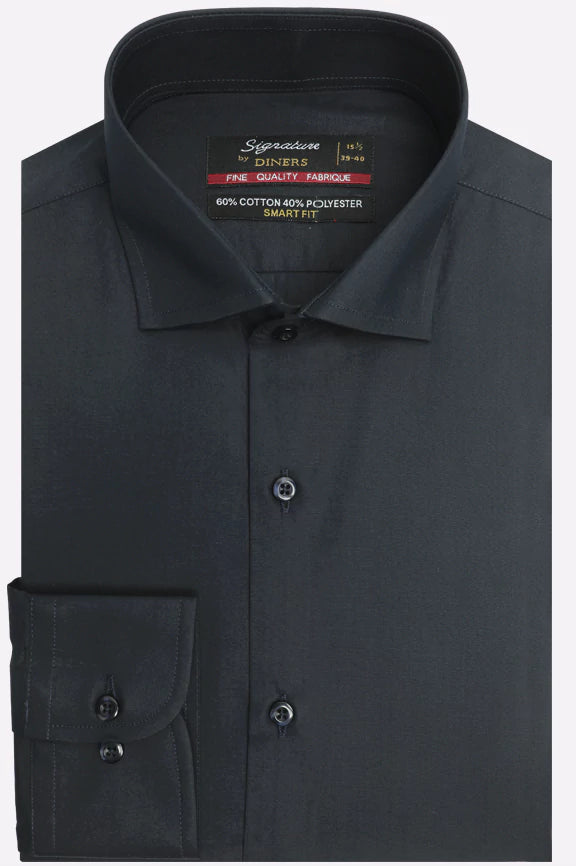 Navy Blue Plain Formal Shirt