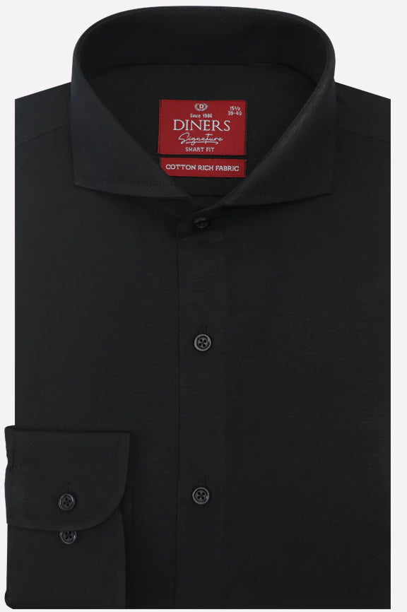 Black Plain Formal Shirt