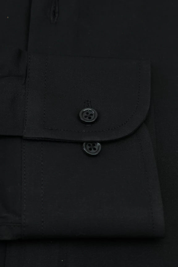 Black Plain Formal Shirt - Image 4