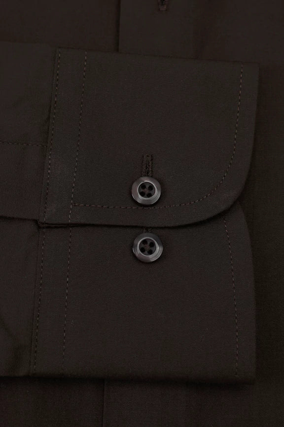 Brown Plain Formal Shirt - Image 4