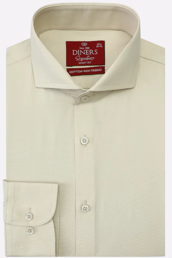 Khaki Plain Formal Shirt