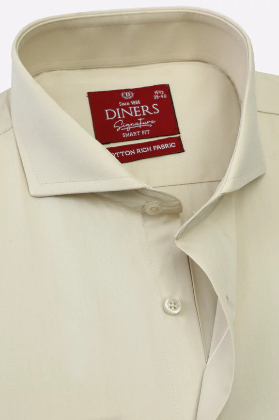 Khaki Plain Formal Shirt - Image 2