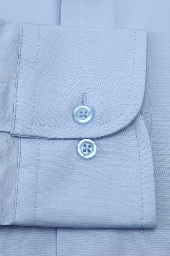 Sky Blue Plain Formal Shirt - Image 4