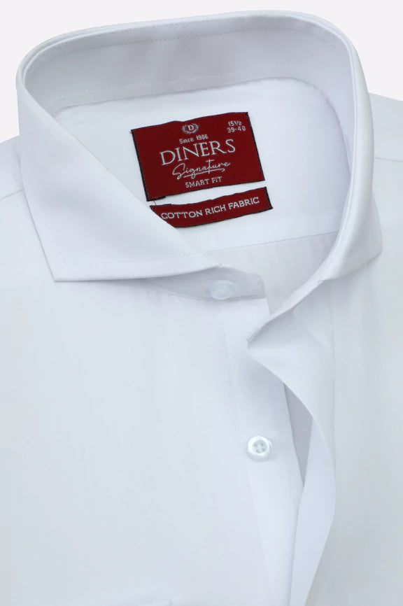 White Plain Formal Shirt - Image 2