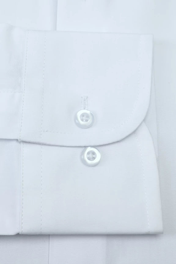 White Plain Formal Shirt - Image 4
