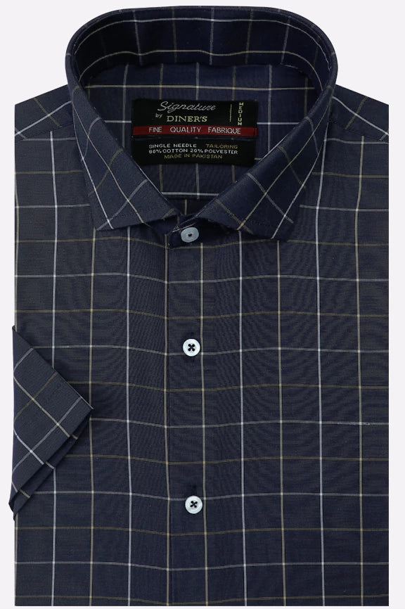 Multi Check Formal Shirt (Half Sleeves)