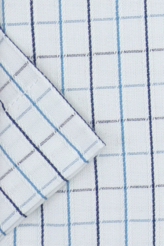 Windowpane Check Formal Shirt (Half Sleeves) - Image 4