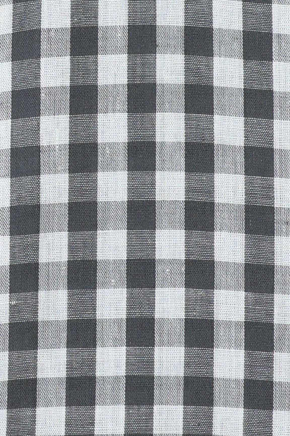 Grey Gingham Check Formal Shirt (Half Sleeves) - Image 4