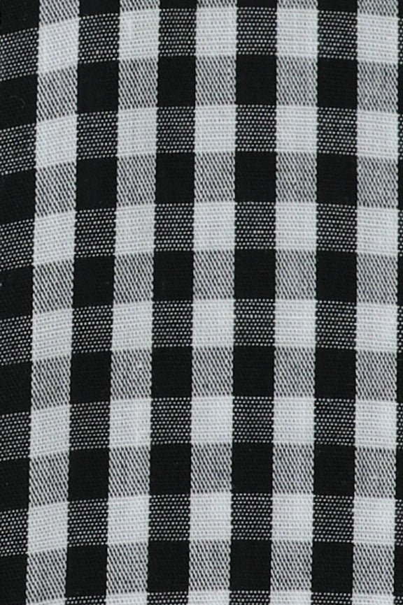 Black Check Formal Shirt (Half Sleeve) - Image 4
