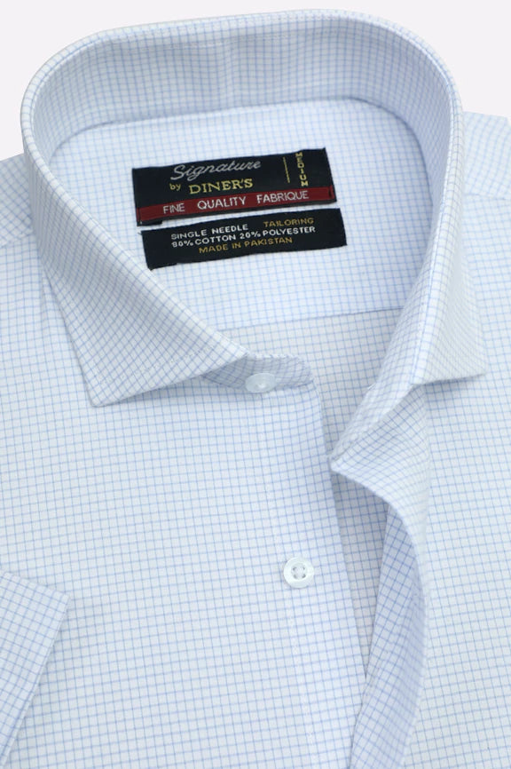 Mini-Check Formal Shirt (Half Sleeves) - Image 2