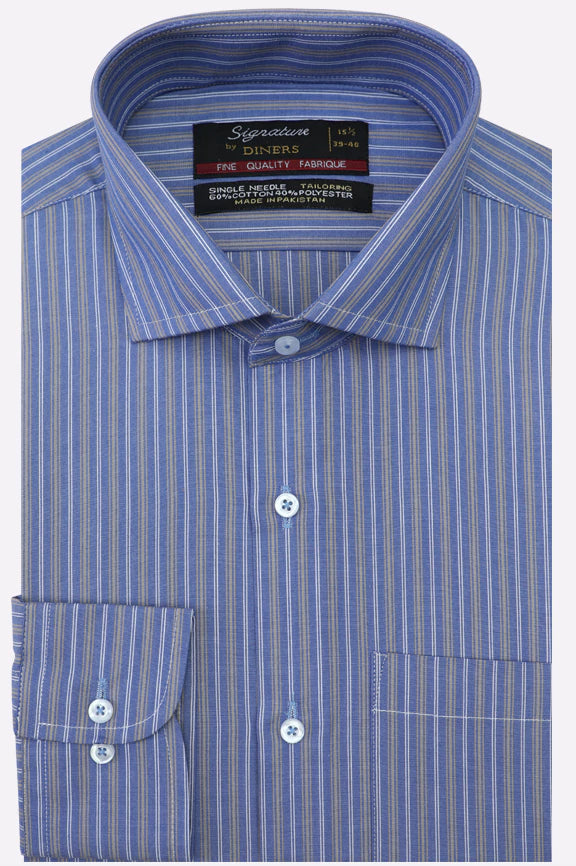 Blue Multi Stripes Formal Shirt