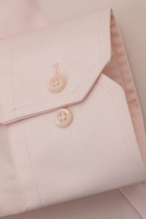 Pink Plain Formal Shirt - Image 3