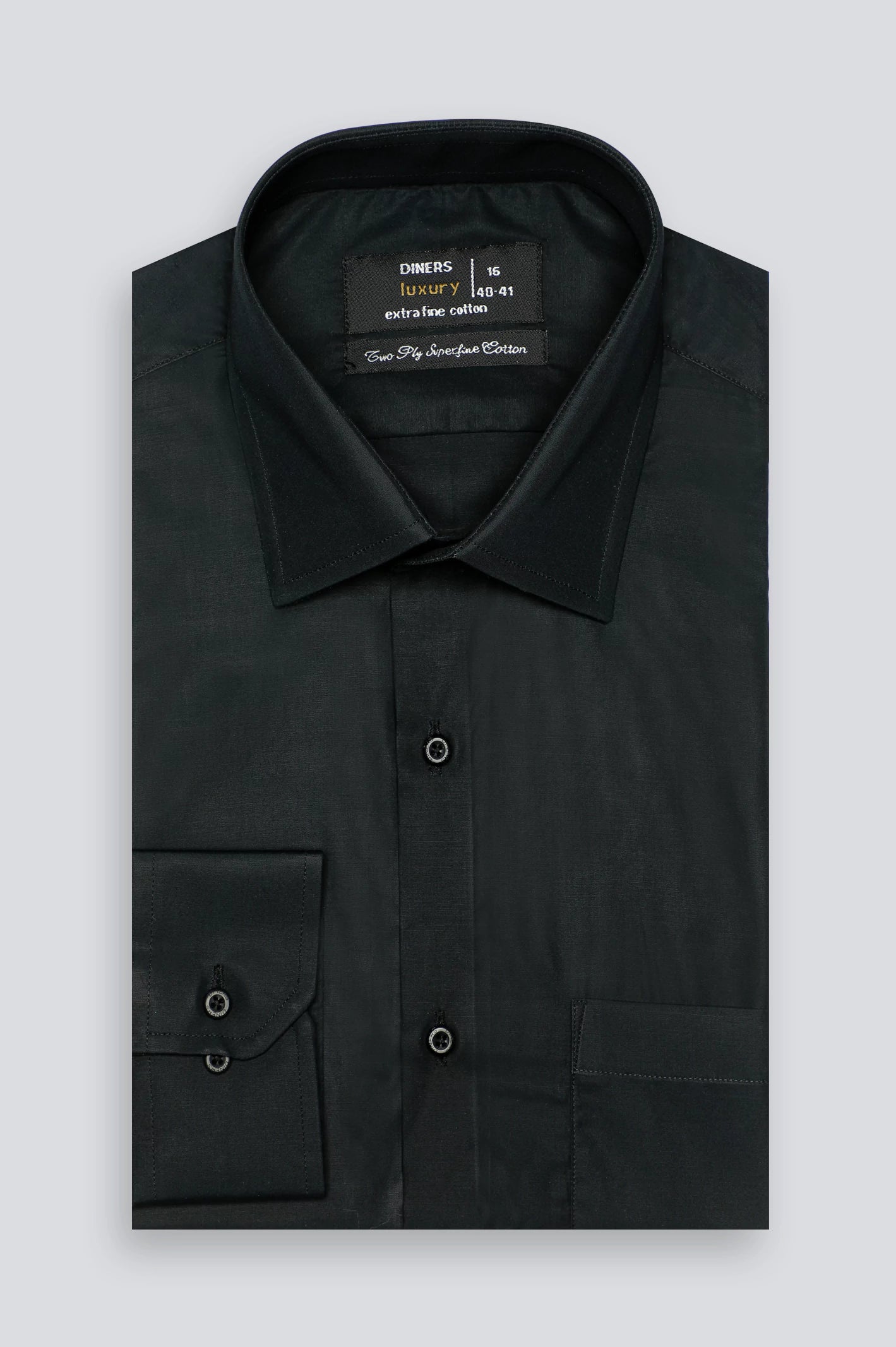 Black Plain Formal Shirt
