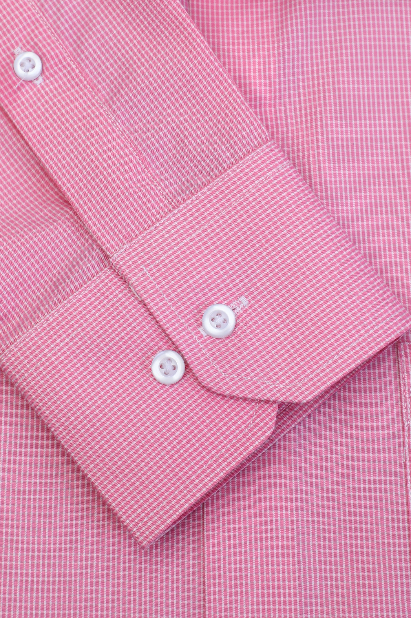 Pink Mini-Check Formal Shirt - Image 3