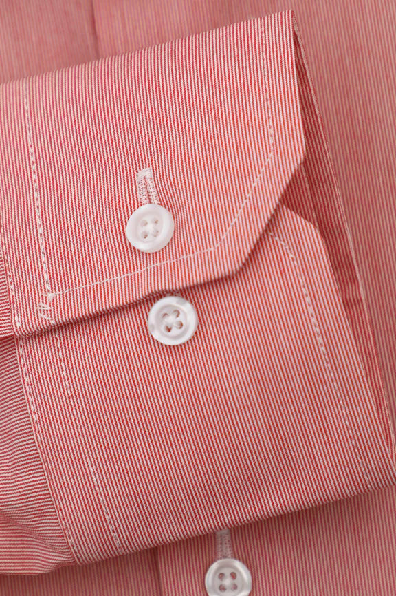 Red Twill Textured Formal Shirt - Image 3