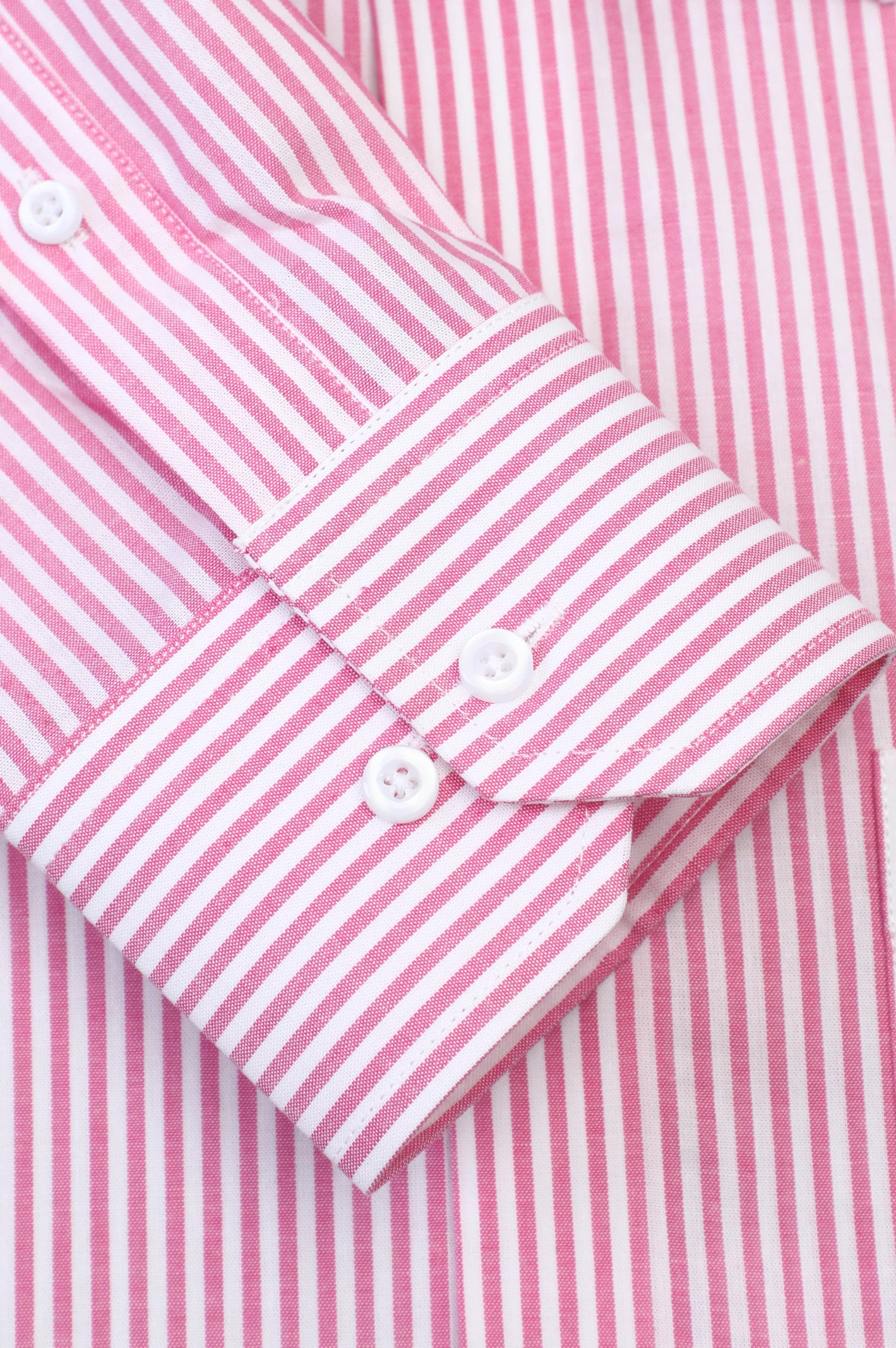 Pink Bengal Stripes Formal Shirt - Image 4