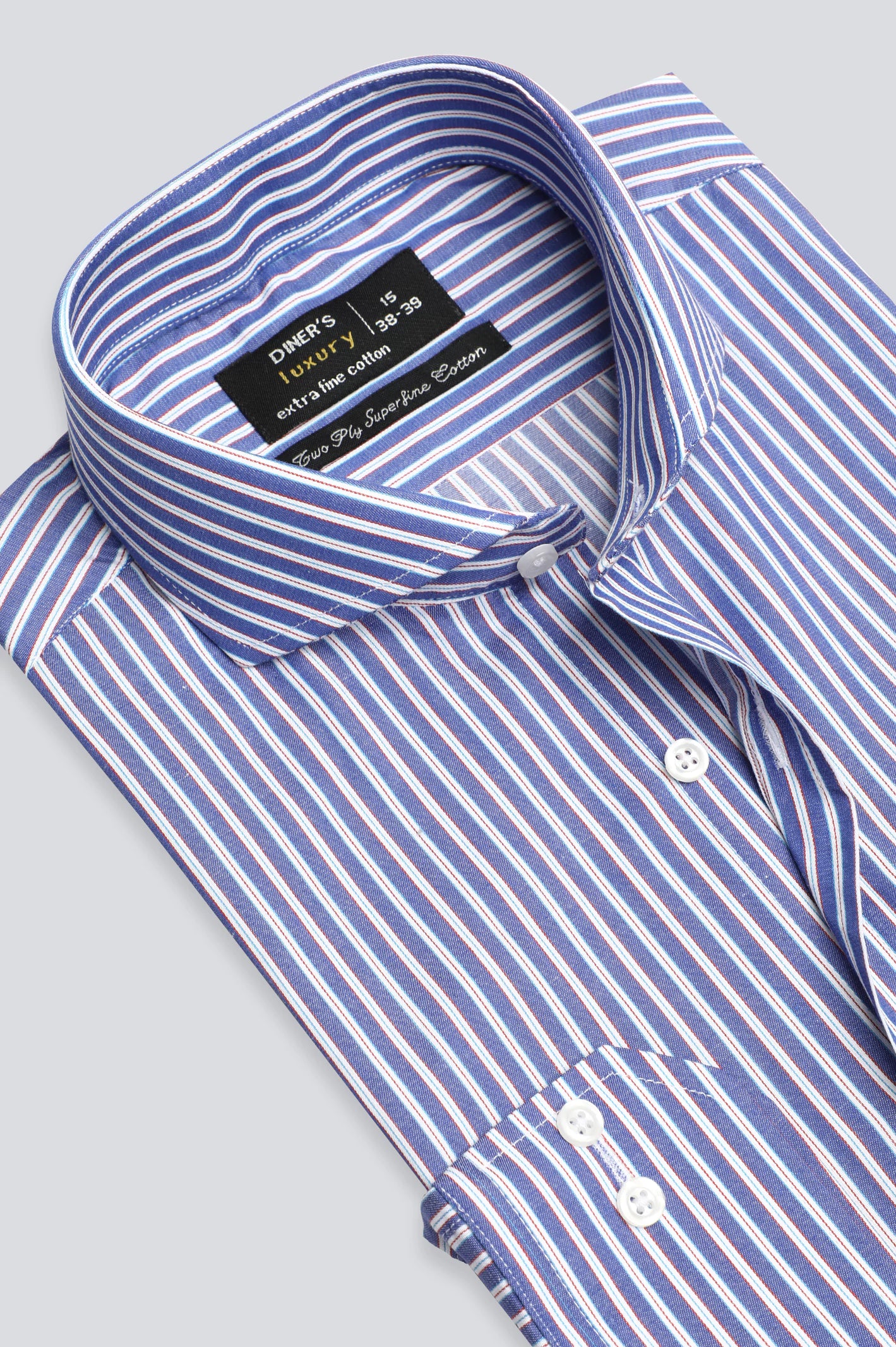 Blue Bengal Stripe Formal Shirt - Image 2