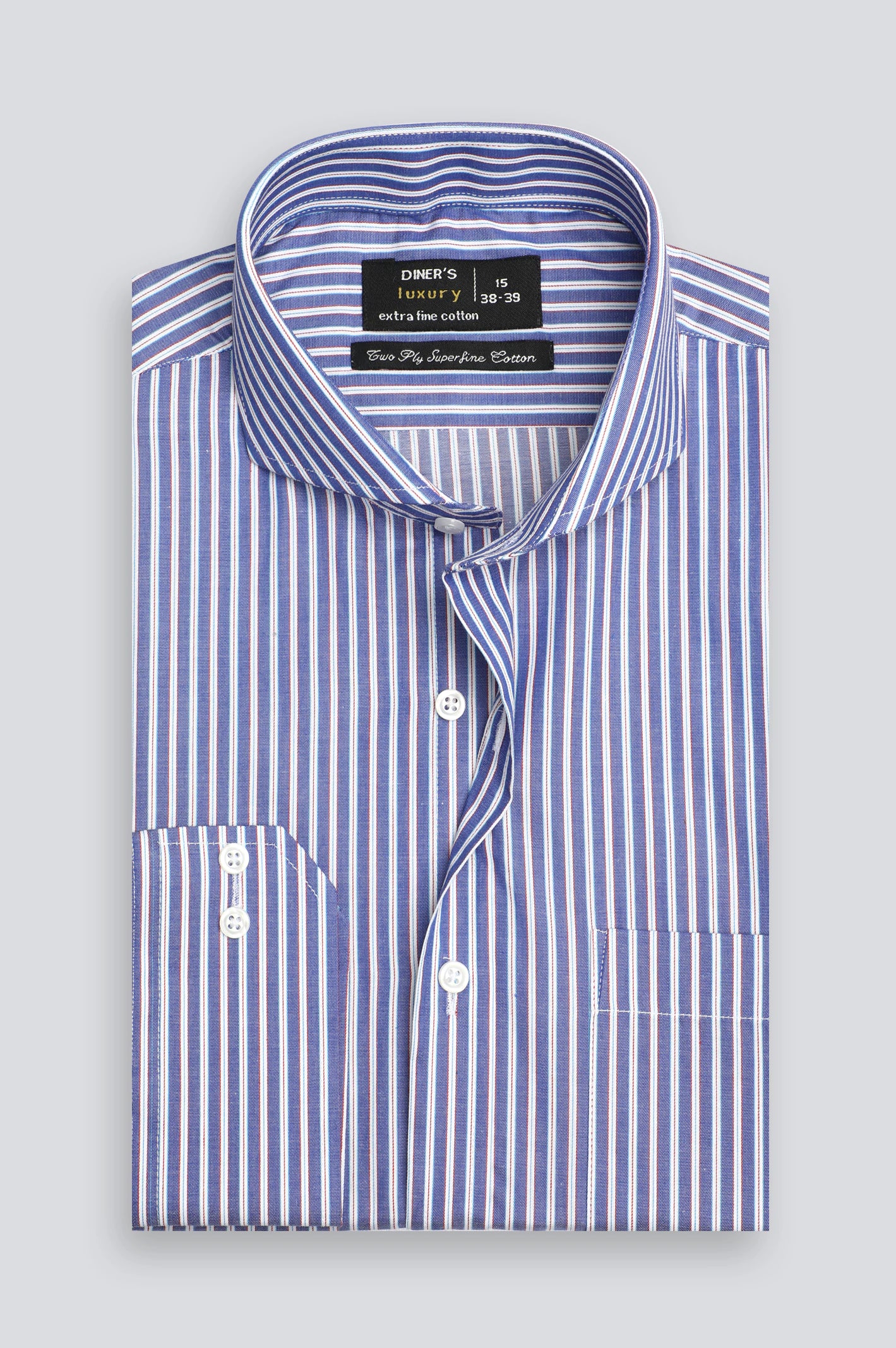 Blue Bengal Stripe Formal Shirt - Image 4