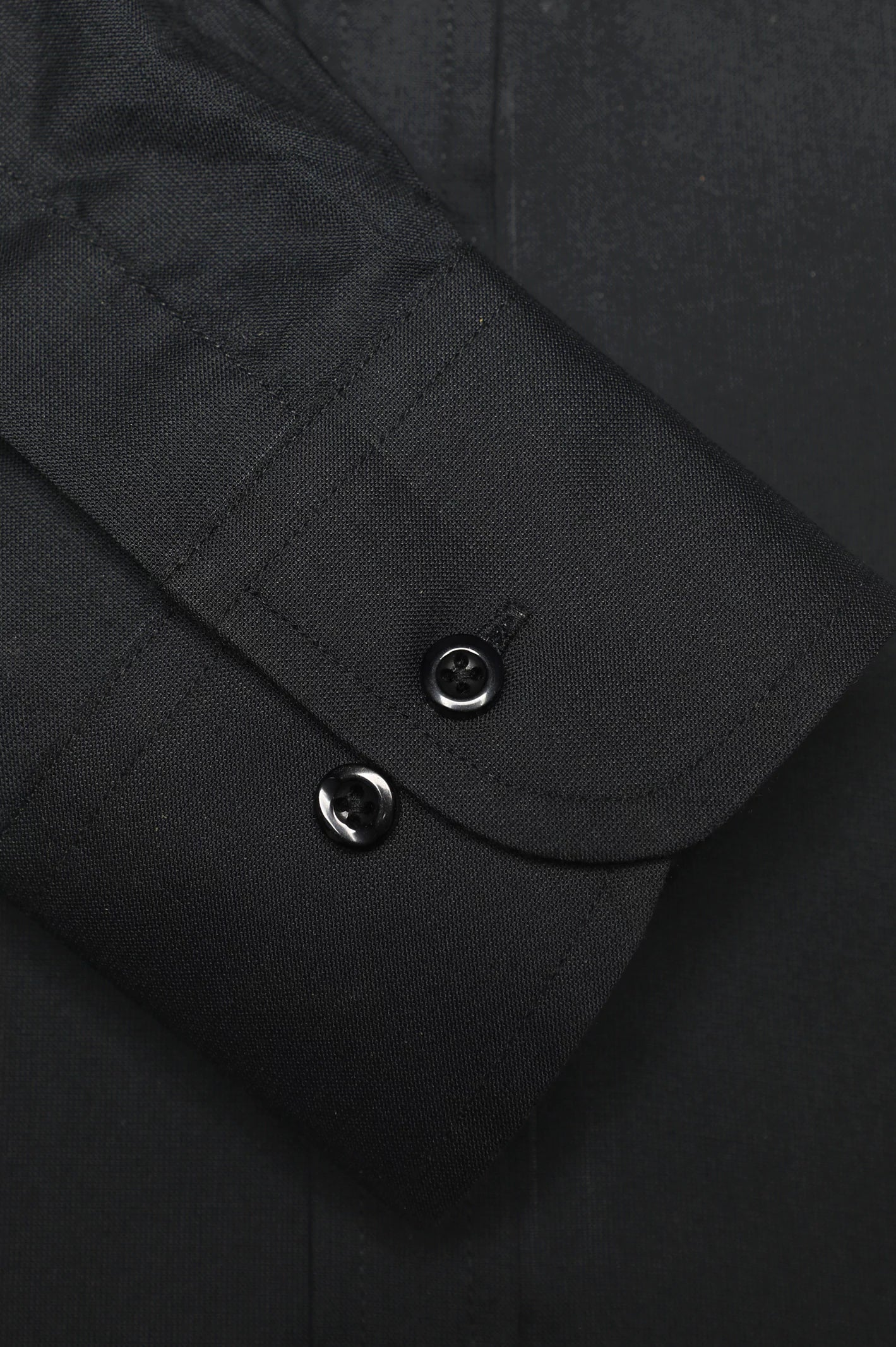 Black Plain Formal Shirt - Image 3