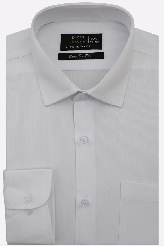 White Stripes Formal Shirt