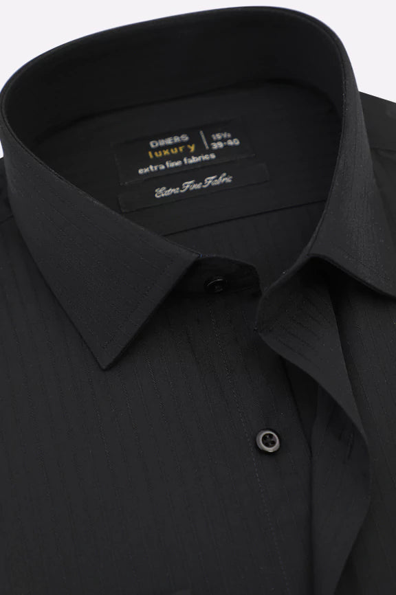 Black Stripe Formal Shirt - Image 2