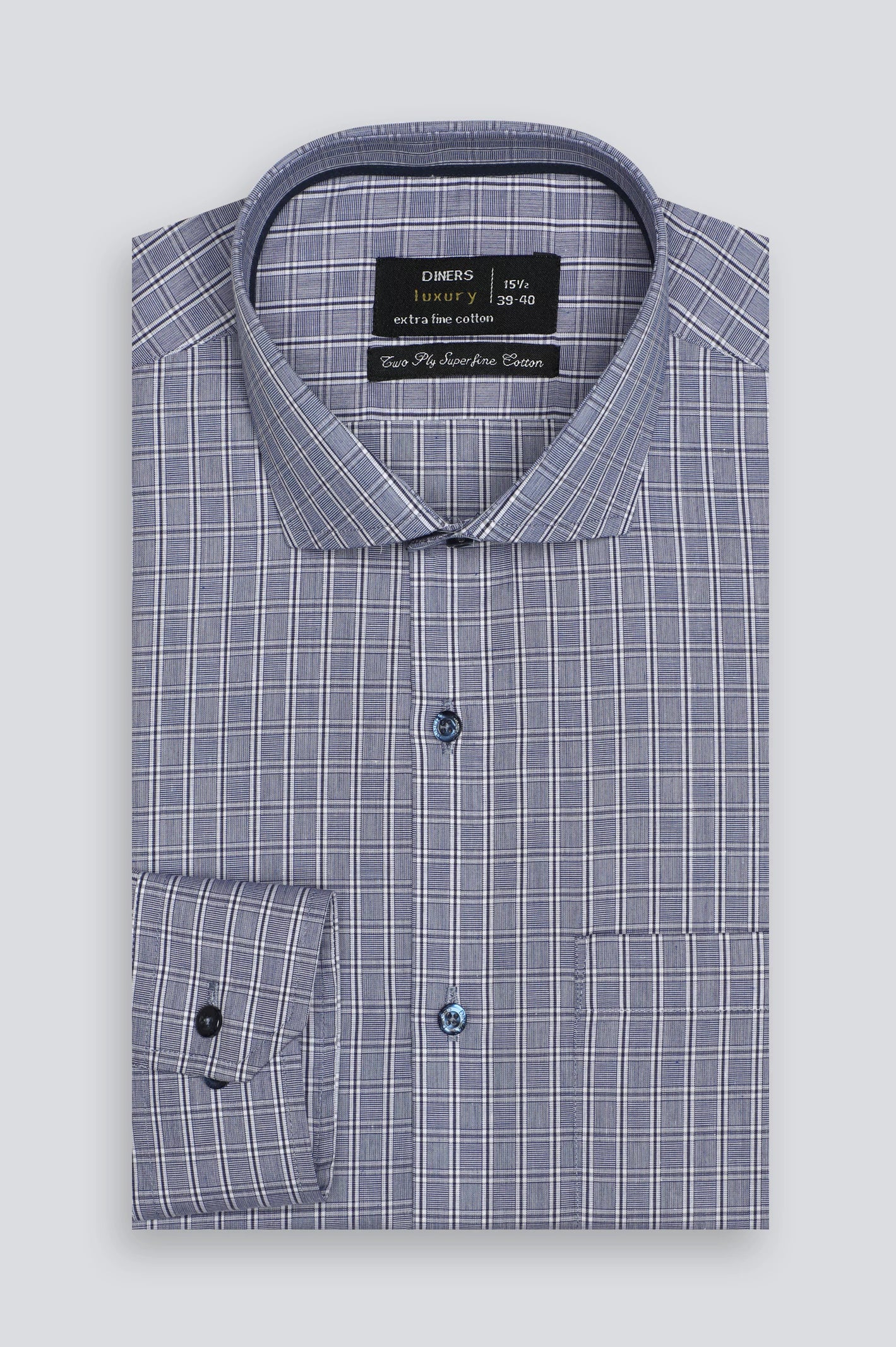 Blue Shepherd Check Formal Shirt