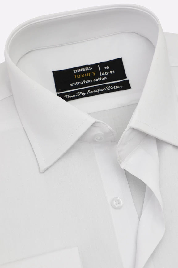 White Plain Formal Shirt - Image 2