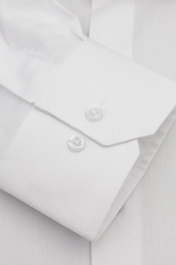 White Plain Formal Shirt - Image 3
