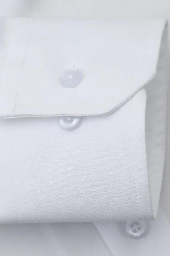 White Plain Formal Shirt - Image 3