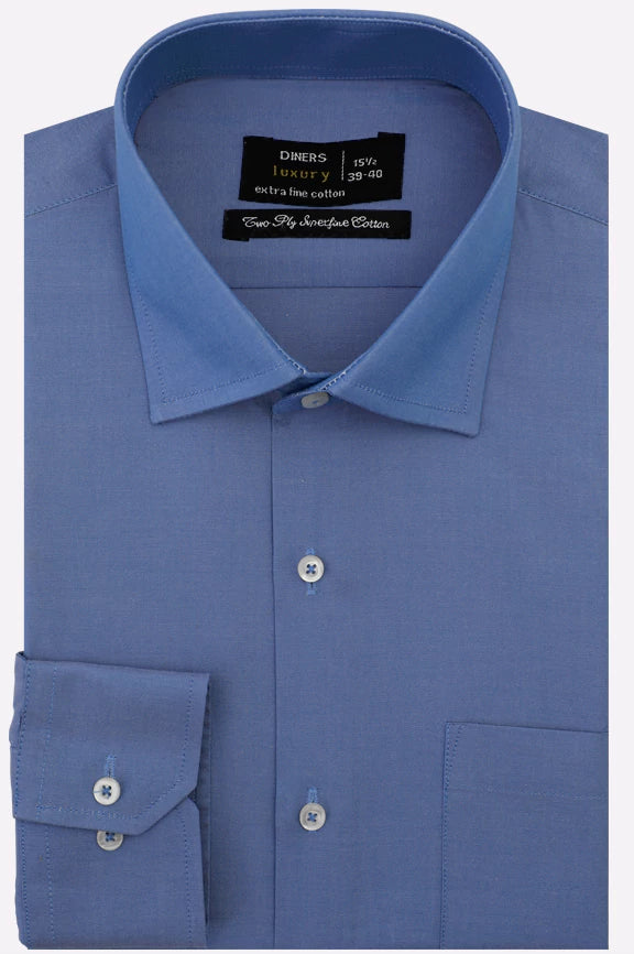 Blue Self Formal Shirt
