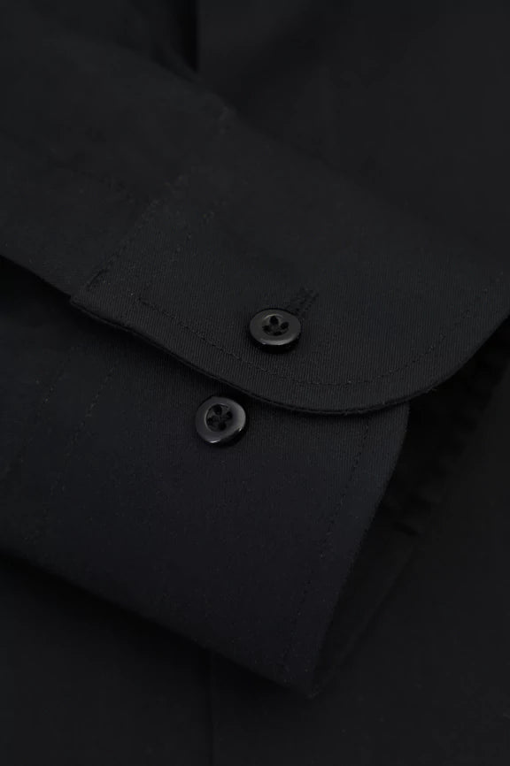 Black Self Twill Formal Shirt - Image 3