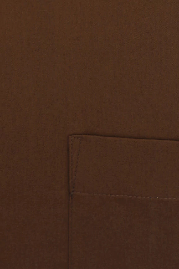 Brown Self Twill Formal Shirt - Image 4