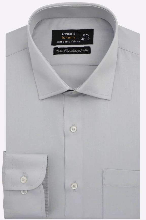Light Grey Self Twill Formal Shirt