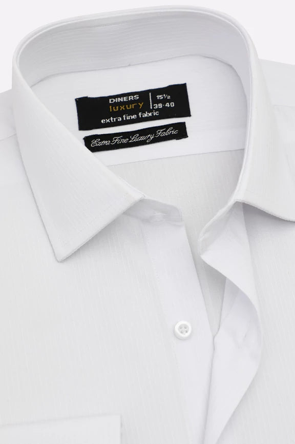 White Dobby Formal Shirt - Image 2