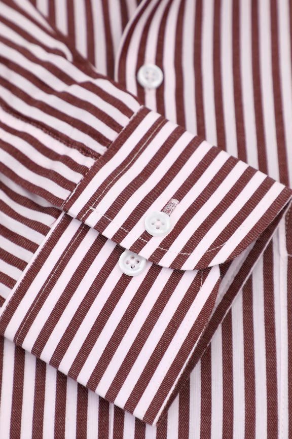 Maroon Bengal Stripe Formal Shirt - Image 3