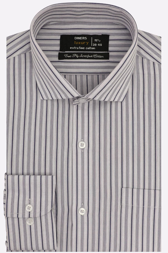 Purple Stripes Formal Shirt
