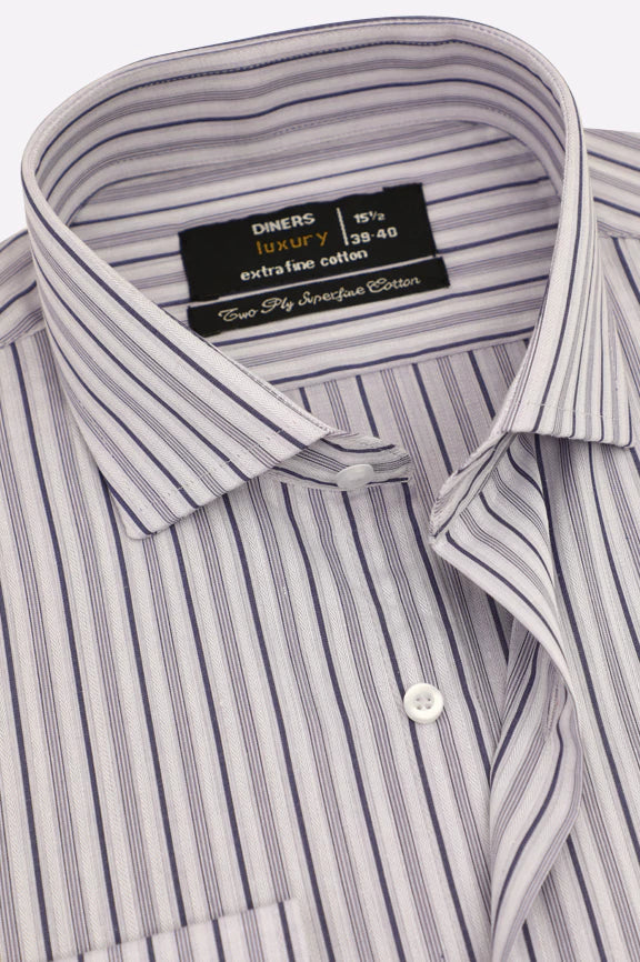Purple Stripes Formal Shirt - Image 2