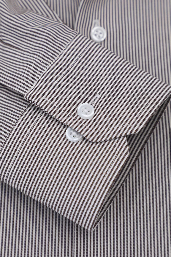 Brown Stripes Formal Shirt - Image 3