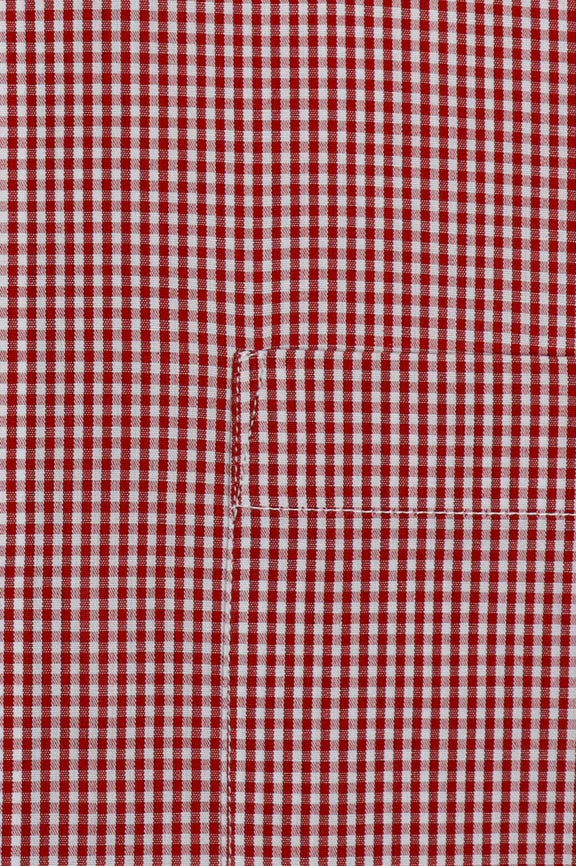 Red Mini-Check Formal Shirt - Image 4