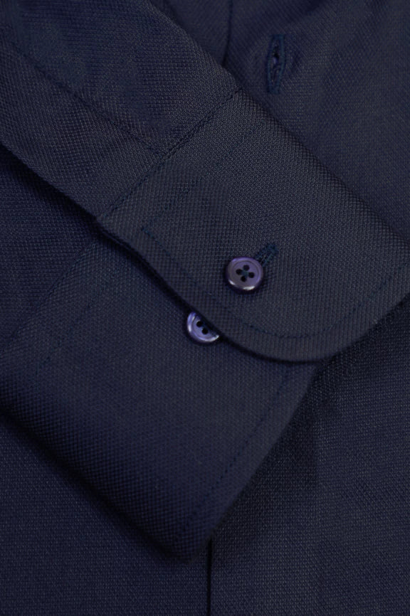 Navy Blue Dobby Formal Shirt - Image 3