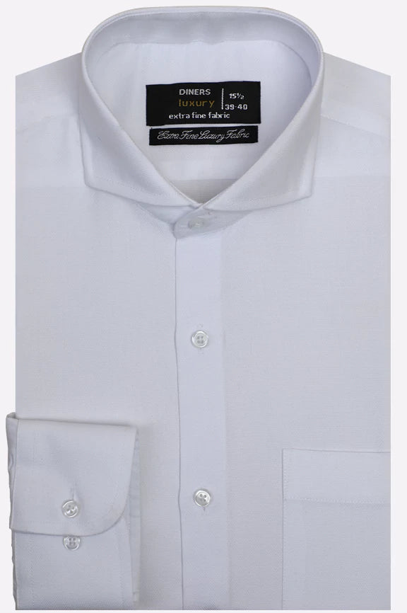 White Dobby Formal Shirt