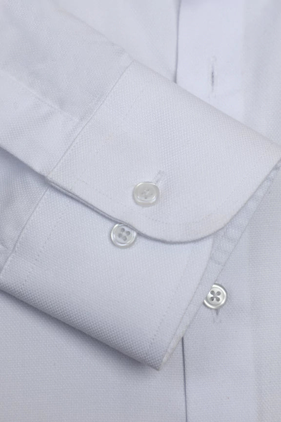 White Dobby Formal Shirt - Image 3