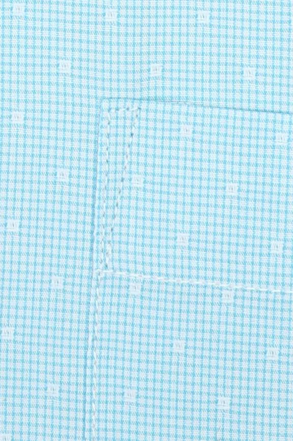 Sky Blue Houndstooth Check Formal Shirt - Image 4