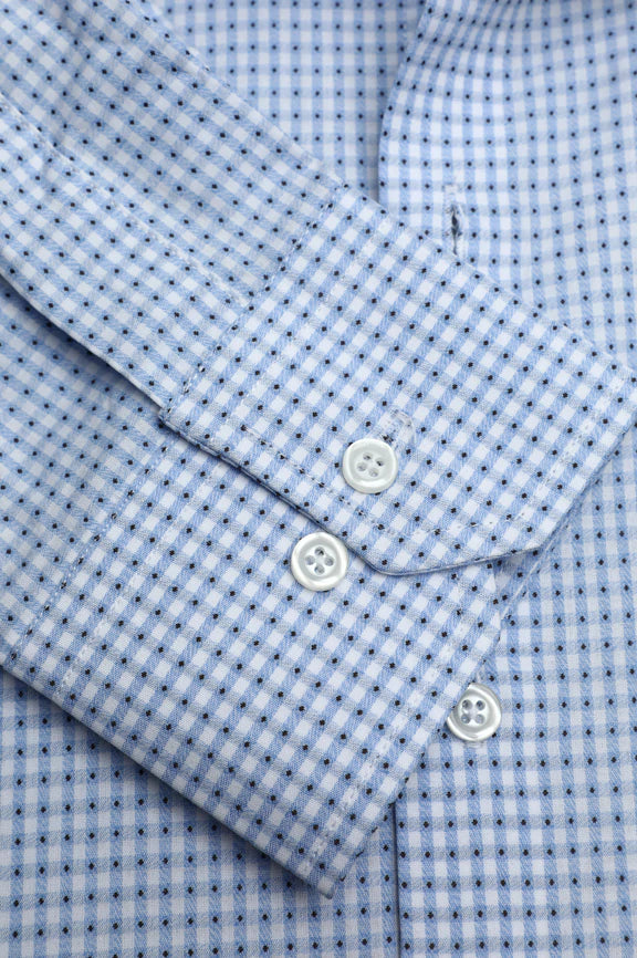 Blue Check Formal Shirt - Image 3