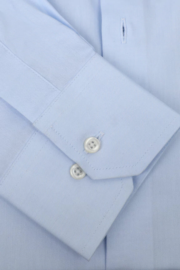 Sky Blue Self Formal Shirt - Image 3