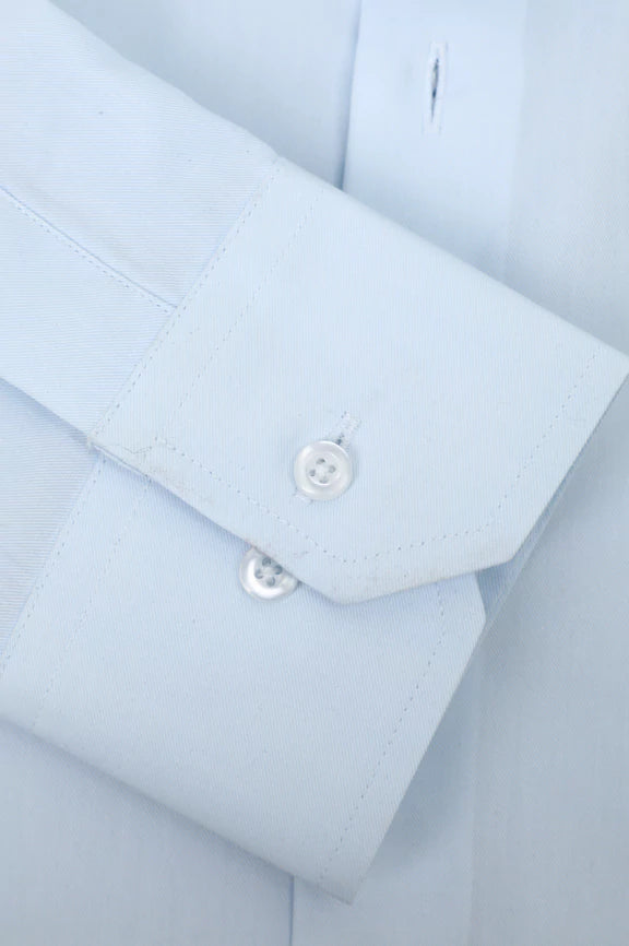 Sky Blue Self Formal Shirt - Image 3